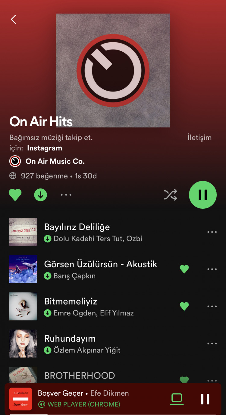On Air Hits Liste