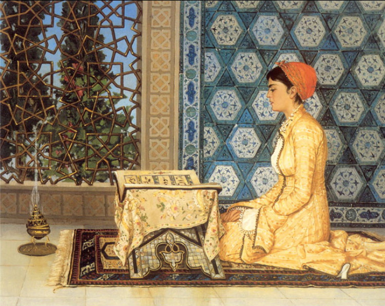 Kur'an Okuyan Kız (Osman Hamdi Bey,1880)