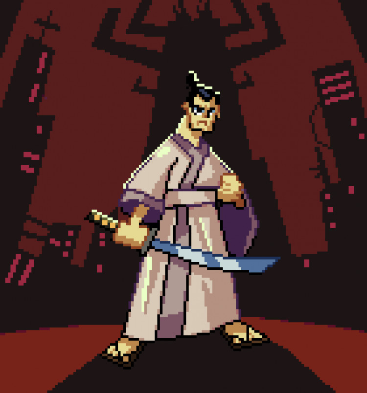 samurai jack pixel art