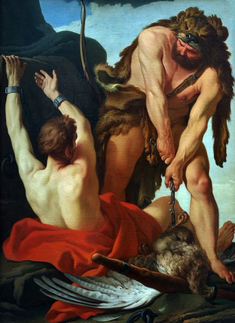 Prometheus freed by Hercules - Giuseppe Baldrighi (1772–1790)
