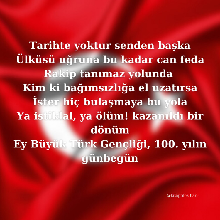 100. yıla özel Akrostiş