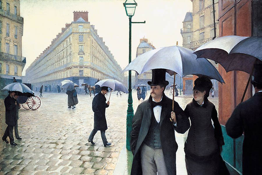 Caillebotte'nin Modern Şehir Görünümü: Paris Caddesi; Yağmurlu Bir Gün