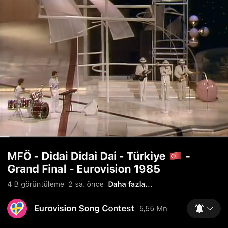 Eurovision Hesabından MFÖ Paylaşımı