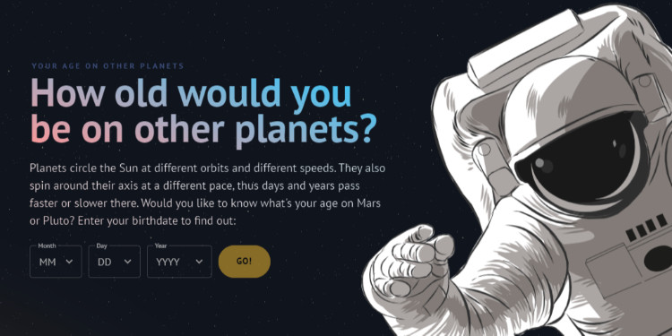 Güneş Sistemindeki Diğer Gezegenlerde Kaç Yaşındasın?: OnOtherPlanets