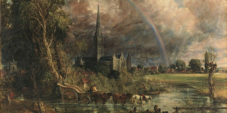 John Constable - Çayırdan Salisbury Katedrali