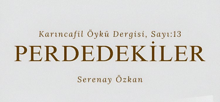 Serenay Özkan'ın "Perdedekiler " adlı Hikâyesi Okurlarla Buluştu!