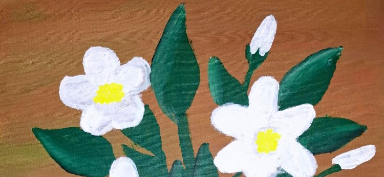 Vazoda Çicek Adlı Akrilik Tuval Tablo Çalışmam