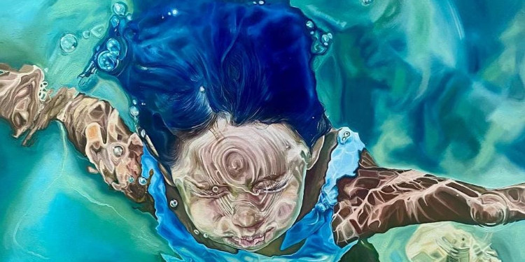 YASEMEN İSLAMOĞLU NARİN TABLOSUNU BASADER'E BAĞIŞLADI